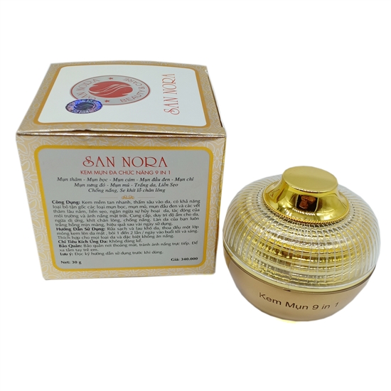 kem trị mụn san nora đa chức năng 9 tác dụng (30g)