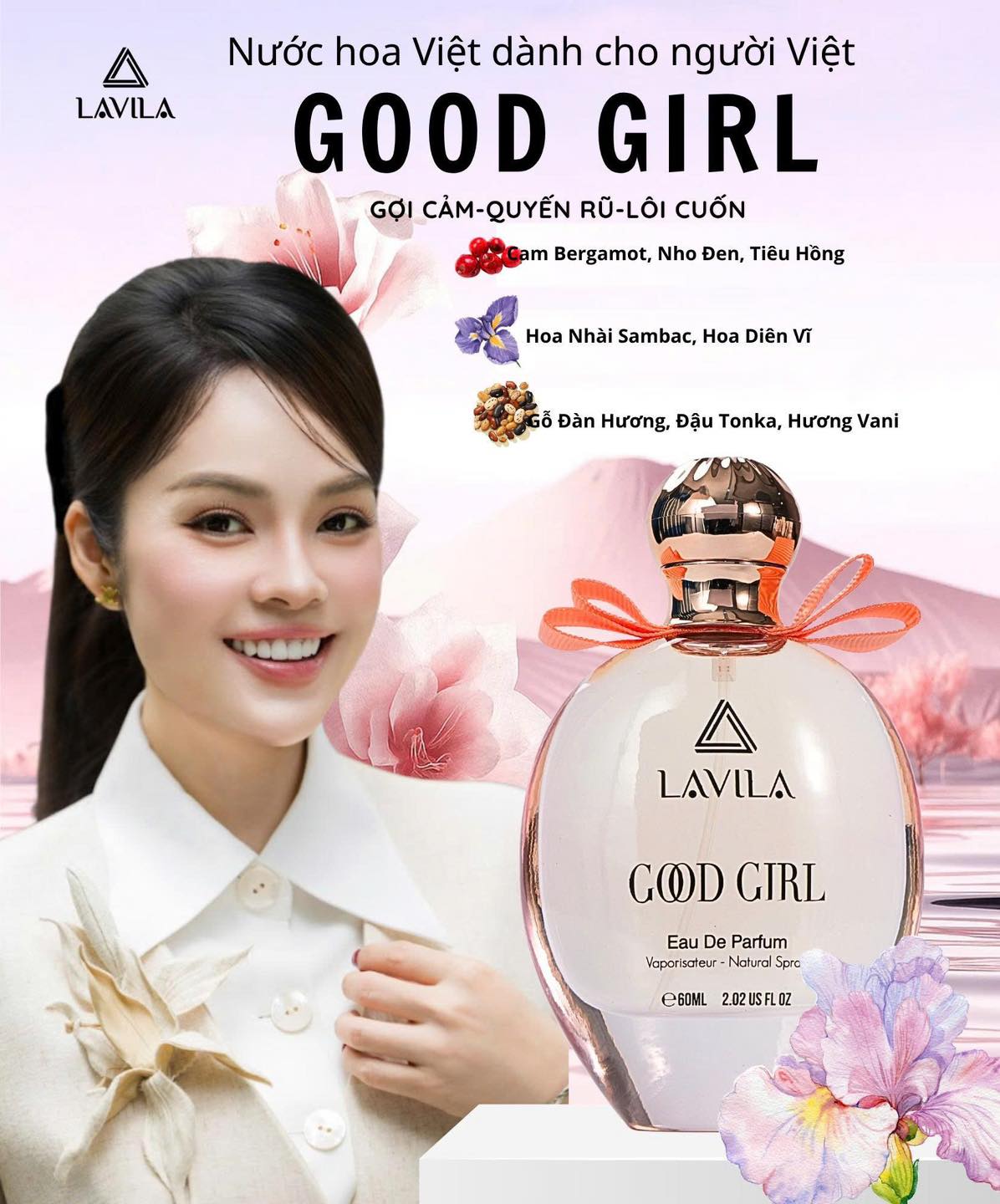 Nước Hoa LAVILA Good Girl Gợi Cảm, Quyến Rũ, Lôi Cuốn 60ml