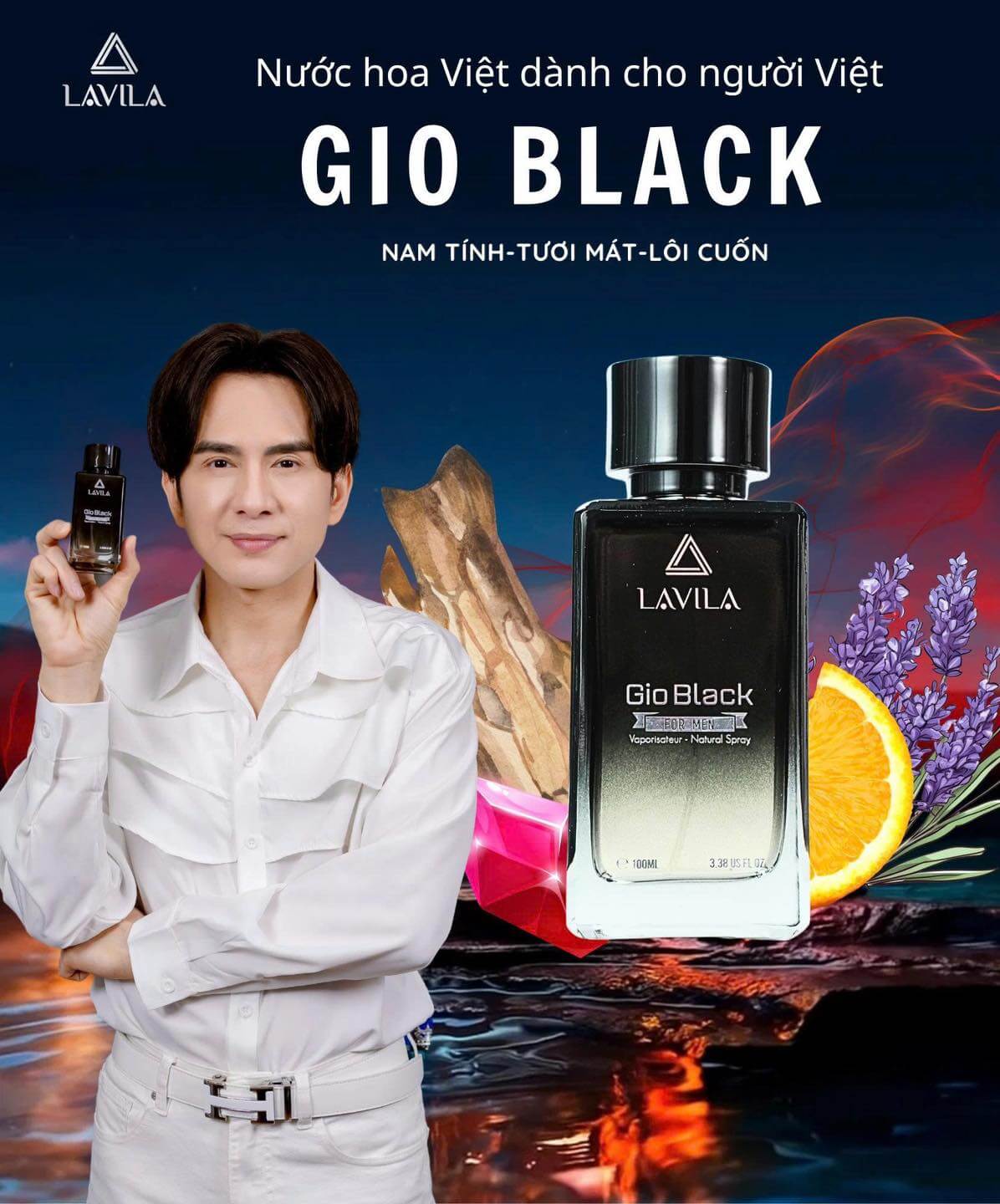 Nước Hoa LAVILA Gio Black Hiện Đại, Sang Trọng, Lôi Cuốn 100ml