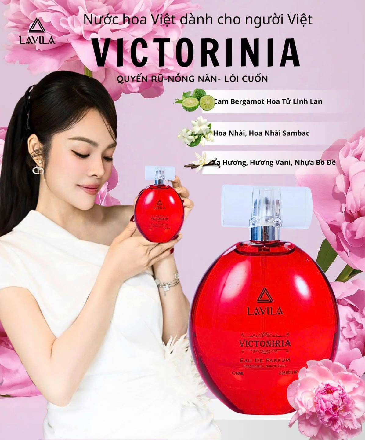 Nước Hoa LAVILA Victoniria Quyến Rũ, Nồng Nàn, Gợi Cảm 60ml
