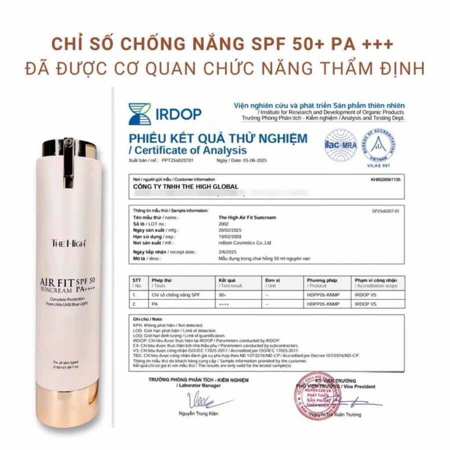 kem chống nắng the high 7